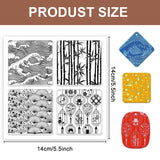 Silicone Clay Texture Mat, Clay Modeling Pattern Pad, Mixed Shapes, 140x140x3mm