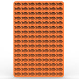 2 pc Silicone Ice Molds Trays, with 112 Fish-shaped Cavities, Reusable Bakeware Maker, for Wax Melt Candle Soap Cake Making, Dark Orange, 200x300x9mm