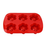 2 pc DIY Soap Silicone Molds, Rectangle with Flower, Red, 250x165x32mm, Inner Diameter: 58x64.5mm