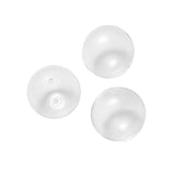 Handmade Two Holes Blown Glass Globe Beads, Round, Clear, 16mm, Hole: 5mm, 5pc/Set