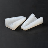 2Set 3D Christmas Tree DIY Candle Two Parts Silicone Molds, for Xmas Tree Scented Candle Making, White, Assembled: 7x7x10.5cm, Inner Diameter: 5x10cm