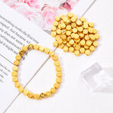 CCB Plastic Beads, Flat Round with Random Mixed Letters, Golden, 7x4mm, Hole: 1.4mm, about 100pcs/bag