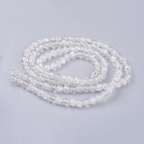 Spray Painted Crackle Glass Beads Strands, Round, Clear, 6mm, Hole: 1.3~1.6mm, about 133pcs/strand, 31.4 inch, 20Strand/Set