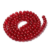 Spray Painted Crackle Glass Beads Strands, Round, Red, 8mm, Hole: 1.3~1.6mm, about 100pcs/strand, 31.4 inch, 20Strand/Set