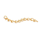 Iron Ends with Twist Chains, Cadmium Free & Lead Free, Golden, 50x3.5mm, Links: 5.5x3.5x0.5mm, 100Strands/Set