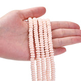 Handmade Polymer Clay Beads Strands, for DIY Jewelry Crafts Supplies, Flat Round, Bisque, 6~7x3mm, Hole: 1.5mm, about 113~116pcs/strand, 15.55 inch~16.14 inch(39.5~41cm), 10Strand/Set