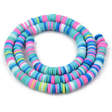 Handmade Polymer Clay Beads Strands, for DIY Jewelry Crafts Supplies, Heishi Beads, Disc/Flat Round, Turquoise, 6x0.5~1mm, Hole: 1.8mm, about 290~320pcs/strand, 15.75 inch~16.14 inch(40~41cm), 10Strand/Set