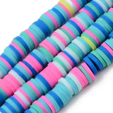 Handmade Polymer Clay Beads Strands, for DIY Jewelry Crafts Supplies, Heishi Beads, Disc/Flat Round, Turquoise, 6x0.5~1mm, Hole: 1.8mm, about 290~320pcs/strand, 15.75 inch~16.14 inch(40~41cm), 10Strand/Set