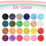 3600Pcs 24 Colors Handmade Polymer Clay Beads, Heishi Beads, for DIY Jewelry Crafts Supplies, Disc/Flat Round, Mixed Color, 6x1mm, Hole: 2mm, 150pcs/color