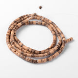 Natural Coconut Column Bead Strands, 3~4x1.5~5mm, Hole: 1mm, about 208pcs/strand, 23.6 inch, 10Strand/Set