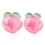 Transparent Resin Decoden Cabochons, Peach, Pink, 19.5x18x6mm, 100pc/Set