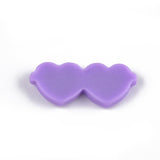 Resin Cabochons, Heart Glasses, Mixed Color, 29.5x12.5x3.5mm, 200pc/Set