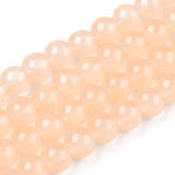 Baking Painted Imitation Jade Glass Round Bead Strands, PeachPuff, 6.5mm, Hole: 1.5mm, about 135~140pcs/strand, 31.8 inch, 20Strand/Set