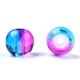 Mixed Style & Mixed Color Round Spray Painted Glass Beads,4mm, Hole: 1mm, about 500pcs/bag