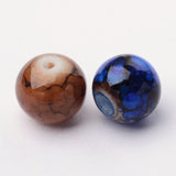 Mixed Style & Mixed Color Round Spray Painted Glass Beads, 8mm, Hole: 1.5mm, about 200pcs/bag