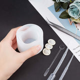 DIY Silicone Candle Holder Molds Kits, Resin Casting Molds, with Transparent Plastic Round Stirring Rod, Disposable Latex Finger Cots, Nail Art Sequins/Paillette, UV Gel Nail Art Tinfoil, Mixed Color, 48x63mm