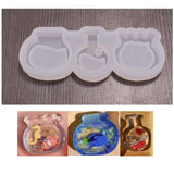 Wishing Bottle Silicone Molds, Quicksand Molds, Resin Casting Molds, for UV Resin, Epoxy Resin Jewelry Making, White, 48x130x12.5mm, Inner Diameter: 38~40x29~41mm