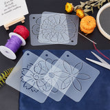 Flower Pattern Matte PP Plastic Drawing Scale Template