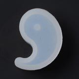 5 pc Magatama Half Ying and Yang Silicone Molds, Scented Candle Making Molds, Soap Making Mold, White, 9.1x6.6x3.3cm, Inner Diameter: 7.6x5.3cm