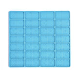 DIY Dominoes Silicone Molds, Resin Casting Molds, For UV Resin, Epoxy Resin Jewelry Making, Rectangle with Polka Dot Pattern, Deep Sky Blue, 205x189x6.5mm, Inner Diameter: 48.5x24.5mm