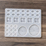 DIY Lemon Slice & Ice Block & Coffee Bean Filling Silicone Molds, Resin Casting Molds, for UV Resin, Epoxy Resin Decoration Accessories Making, White, 82x105x6.5mm, Inner Diameter: 7.5~33x6~32mm