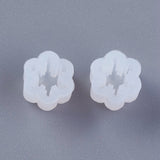 Silicone Molds, Resin Casting Molds, For UV Resin, Epoxy Resin Jewelry Making, Snowflake, White, 8x5mm, Inner Size: 6mm
