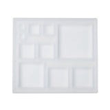 Silicone Molds, Resin Casting Molds, For UV Resin, Epoxy Resin Jewelry Making, Square, White, 87x77x6.5mm