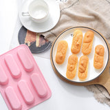 2 pc Finger Shaped Food Grade Silicone Mold, Cylinder Silicone Trays, for Baking, Soap, Resin, Chocolate Bar, Pink, 223x161x20mm