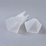 10PCS 2PCS DIY Pentagonal Aromatherapy Candle Silicone & Plastic Molds, for Making Candles, White, 91x88x134mm, Inner Diameter: 80x76mm, 82x85x124mm, Inner Diameter: 80x73mm, 2pcs/set