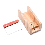 1 Set Bamboo Loaf Soap Cutter Tool Sets, Rectangular Soap Mold with Wood Box, Stainless Steel Straight Cutter, for Handmade Soap Making Supplies, BurlyWood, 24.8x11.6x8.35cm, 3pcs/set