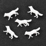 3D Resin Model, UV Resin Filler, Epoxy Resin Jewelry Making, Fox, White, 9x19.5x4mm