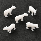 3D Resin Model, UV Resin Filler, Epoxy Resin Jewelry Making, Polar Bear, White, 12x19x6mm