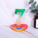 3PCS DIY Candle Silicone Molds Making, for UV Resin, Epoxy Resin Jewelry Making, Number, Num.7, 13.4x7.5x1.3cm