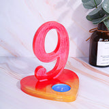 3PCS DIY Candle Silicone Molds Making, for UV Resin, Epoxy Resin Jewelry Making, Number, Num.9, 13.5x8x1.3cm