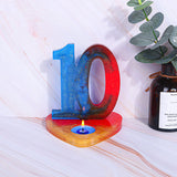 3PCS DIY Candle Silicone Molds Making, for UV Resin, Epoxy Resin Jewelry Making, Number, Num.10, 13.5x11x1.3cm