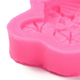 DIY Baby Car Silicone Fondant Molds, for UV & Epoxy Resin Jewelry Making, Hot Pink, 75x70x16mm, Inner Diameter: 63x52mm