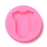 DIY Baby Clothes Patterns Silicone Fondant Molds, for DIY Cake Decoration, UV & Epoxy Resin Jewelry Making, Hot Pink, 66x10mm, Inner Diameter: 48x41mm