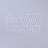 Silicone Molds, Resin Casting Molds, For UV Resin, Epoxy Resin Jewelry Making, Letter, Letter A~Z, White, 114x210x4mm