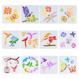 Birdcage & Butterfly Pattern Drawing Painting Stencils