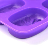 2PCS Rose Silicone Molds, Food Grade Molds, For DIY Cake Decoration, Candle, Chocolate, Candy, Soap, Purple, 184x137x27mm, Inner Diameter: 77x55mm