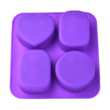 2PCS Angel Silicone Molds, Food Grade Molds, For DIY Cake Decoration, Candle, Chocolate, Candy, Soap, Purple, 177x165x28mm, Inner Diameter: 68~77x57.5~74mm