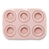 5PCS Flat Round Silicone Molds, Food Grade Molds, For DIY Cake Decoration, Candle, Chocolate, Candy, UV Resin & Epoxy Resin Craft Making, Pink, 215x148x26mm, Inner Diameter: 36~58mm