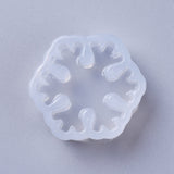 Christmas Silicone Molds, Resin Casting Molds, For UV Resin, Epoxy Resin Jewelry Making, Snowflake, White, 31x34x13mm, Inner Diameter: 27x30mm