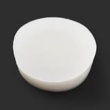 2PCS DIY Candle Holder Silicone Molds, Resin Casting Molds, Oval, for DIY Soap & Candle Jewelry Making, White, 9.9x8x5.8cm, Hole: 5mm, Inner Diameter: 5.1cm