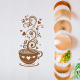 Cup Pattern Drawing Painting Stencils with 1Pc Art Paint Brushes