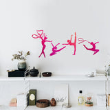Dancer Pattern Drawing Painting Stencils with 1Pc Art Paint Brushes