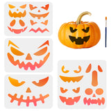 Halloween Pumpkin Face Drawing Painting Stencils