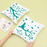 Branch Pattern Drawing Painting Stencils with 1Pc Art Paint Brushes