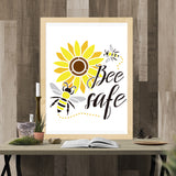 Bees Pattern Drawing Painting Stencils with 1Pc Art Paint Brushes