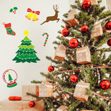 Christmas Themed Drawing Painting Stencils with 1Pc Art Paint Brushes